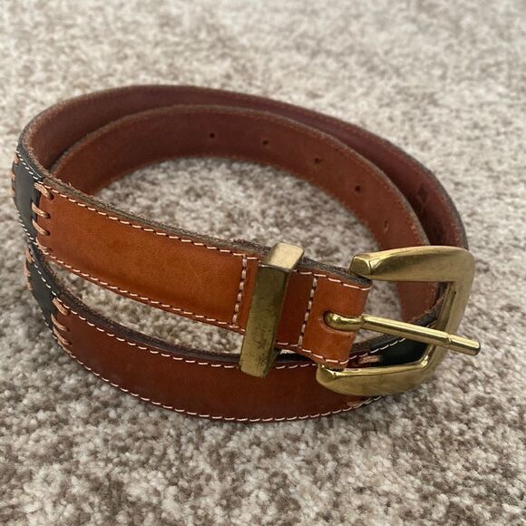 Fossil Leather Leather Patchwork Belt M - Picture 1 of 7